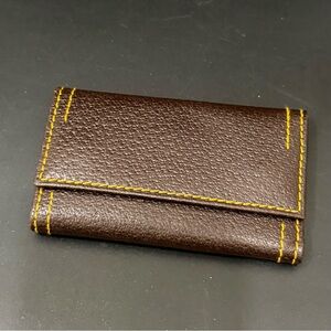 TANNER KROLLE Brown Leather 6-Key Holder Case Made in Italy 2.5”X4”